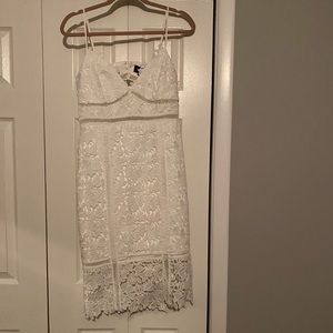 White Lace Dress Size 6-Small